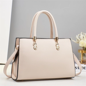 Bolso De Mano Para Mujer Cuero PU Grano Lichi Bolso Al Hombro Cruzado Decoración Metal Forma S Dorado Diamantes Elegante