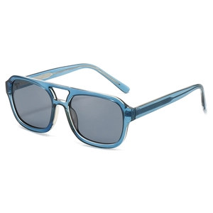 Pilot Sunglasses PC Frame UV400 Protection Outdoor Street Fashion Square Double Bridge Eyewear For Men And Women