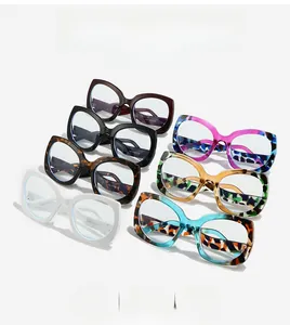 Variety of retro cat-eye sunglasses featuring stylish leopard and floral patterns