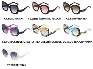 Colección de elegantes gafas de sol de mariposa de gran tamaño en varios colores