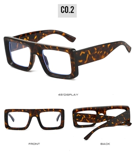Detailed views of vintage tortoiseshell rectangle glasses frames showing 45-degree and front angles