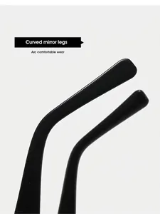 Detalle de las patillas ergonómicas curvas para un uso cómodo de las gafas negras