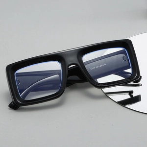 Retro Square Anti Blue Light Eyeglasses Frame PC Material Fashion Unisex Comfortable Clear Lens Glasses