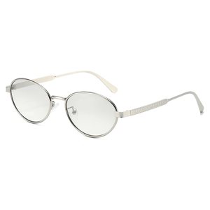 Vintage Oval Sunglasses Metal Frame UV Protection Retro Eyewear For Outdoor Driving Men Women