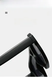 Detail of high-quality hinge and glossy black temple on pilot polarized sunglasses