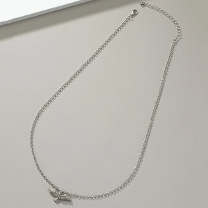 Hip hop silver eagle pendant necklace with detailed eagle wings and adjustable chain