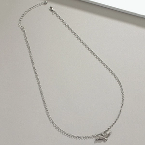 Mens silver eagle pendant necklace in hip hop style with adjustable link chain