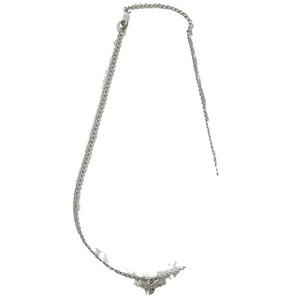 Hip hop style silver eagle pendant necklace for men and women on a white background