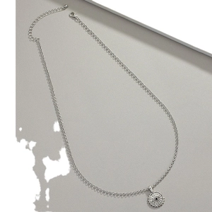 Hip hop evil eye pendant necklace in silver finish with black center stone for men and women