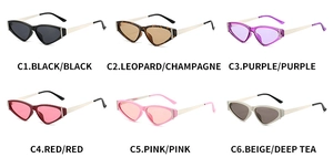 Sélection de lunettes de soleil œil-de-chat en noir, léopard et tons pastels
