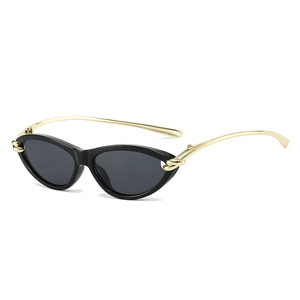 Retro Cat Eye Sunglasses For Women Metal Knot Temples UV400 Protection PC Frame Vintage Fashion Eyewear Street Style