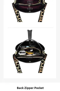 Interior view of litchi texture bucket bag showing 3 compartments for daily essentials