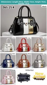 Detailed size specs for large lizard print tote bag with color options and interior layout