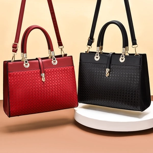 Women Handbag PU Leather Diamond Quilted Large Capacity Tote Crossbody Bag With Adjustable Strap Office Daily Fashion