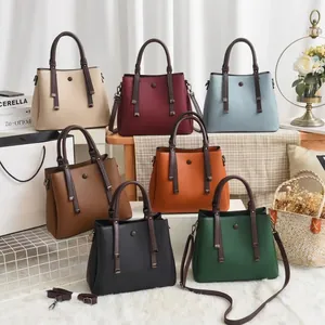 Contrast tassel large capacity tote bag collection in seven assorted colors