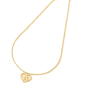 Goldene minimalistische Herz-Halskette mit Kiss-Silhouetten-Detail für Damen und Herren