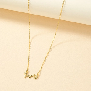 Collana Con Pendente A Cuore Con Battito Cardiaco EKG In Lega Gioielli Di Moda Per Donna Stile Minimalista Tono Oro Argento