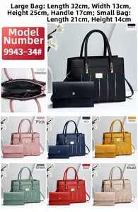 Détails du grand cabas gaufré et de sa pochette assortie en plusieurs coloris