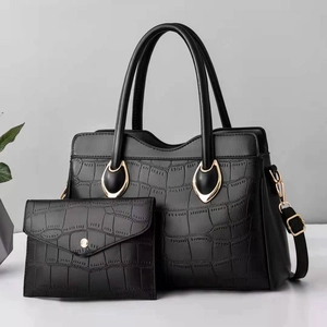 Crocodile Pattern PU Leather Tote Bag And Envelope Clutch Large Capacity Shoulder Crossbody Handbag For Women Korean Style