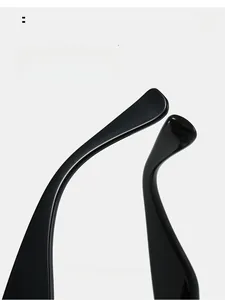 Detail of curved resin mirror legs for stylish glasses ensuring comfortable wear