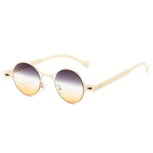 Vintage Round Oval Sunglasses Metal Frame UV400 Gradient Lens Fashion Driving Travel Outdoor Eyewear For Men Women