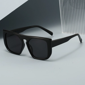 2025 trendy square oversized sunglasses for men and women in retro black designer style