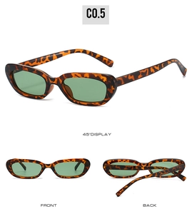 Detailed multi-angle views of tortoiseshell oval sunglasses with green lenses