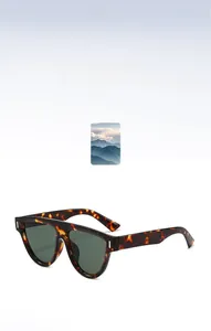 Gros plan sur des lunettes de soleil écaillées à monture en D avec verres UV foncés