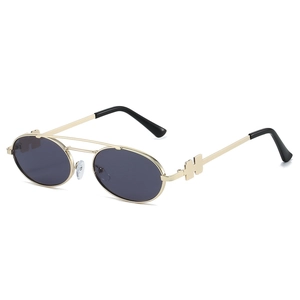 Retro Oval Sunglasses Metal Frame UV400 Protection Vintage Trendy Fashion Eyewear For Men And Women Outdoor