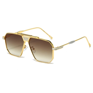 Lunettes De Soleil Rétro À Monture En Métal Protection UV400 Style Aviateur Géométrique Pour Femmes Hommes Mode Voyage Extérieur