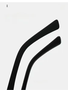 Détail des branches incurvées pour lunettes carrées offrant un port confortable et ergonomique