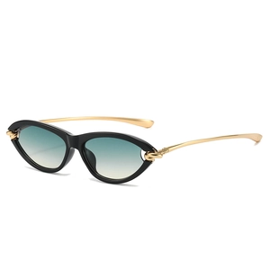 Fashion Cat Eye Sunglasses For Women UV400 Protection PC Frame And Metal Knot Temple Retro Trendy Outdoor Eyewear