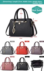 Detailed views of women's vintage stone pattern bag with interior zipper pocket and dimensions