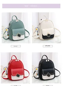 Detailed comparison of 2024 fashion backpacks in green, beige, red, and black finishes