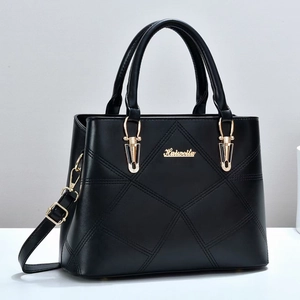 Quilted Handbag For Women Large Capacity PU Leather Crossbody Bag With Adjustable Strap Elegant Daily Shoulder Tote