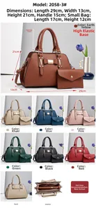 Detail view of 2-piece tote bag set with bow charm in multiple colors and dimensions