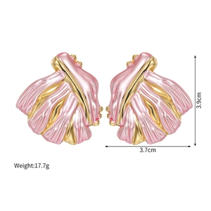 Guide des tailles des boucles d'oreilles feuilles: 3,9cm de haut et 3,7cm de large