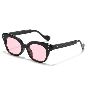 Cat Eye Sunglasses For Women Retro PC Frame UV400 Protection Rivet Decor Fashion Trendy Outdoor Eyewear