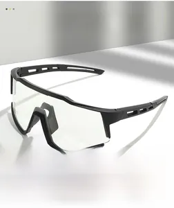 Texture material detail of sports cycling goggles with matte frame and side air vents