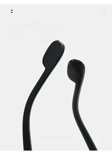 Détail des branches de lunettes noires brillantes ergonomiques pour un port confortable