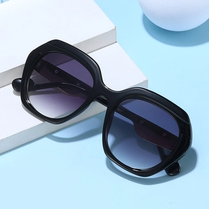 Lunettes De Soleil Carrées Oversize Rétro Tendance Monture Polygone Protection UV400 Lentille PC Mode Pour Femmes Hommes Unisexe