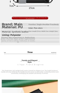 Detailed size specifications for black crocodile pattern crossbody bag showing dimensions