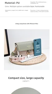 Detail view of stylish green PU leather crossbody bag showing internal 3-layer structure