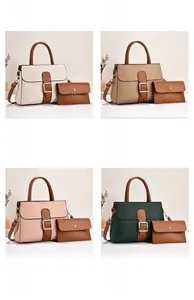 Detailed grid view of stone pattern handbags in beige, khaki, pink and dark green colors
