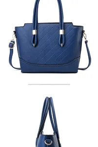 Détails du sac à main matelassé bleu marine avec coutures en losange et fermoir doré