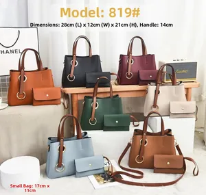 Detailed size specifications for lychee pattern tote bag and matching clutch set