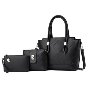 Sac À Main Femme En Cuir PU Matelassé Sac Cabas Sac Bandoulière Et Pochette De Soirée Matériel Doré Mode Commuter Chic