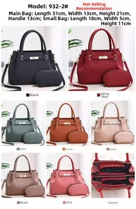 Ensemble de sacs à main à motif crocodile de 31x13x21cm et 18x5x11cm en sept coloris variés