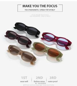 Five pairs of trendy leopard and retro oval sunglasses in various colors for women