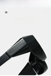 Detail of high-gloss black futuristic sports sunglasses showing lightweight textured material